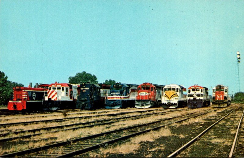 Trains Bicentennial Locomotives Lineup On The Belt Railway Of Chicago