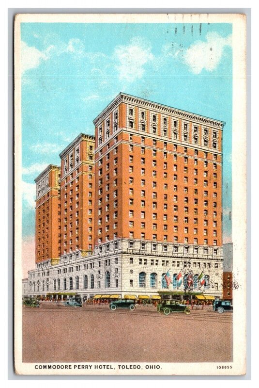 Commodore Perry Hotel Toledo Ohio OH WB Postcard S25