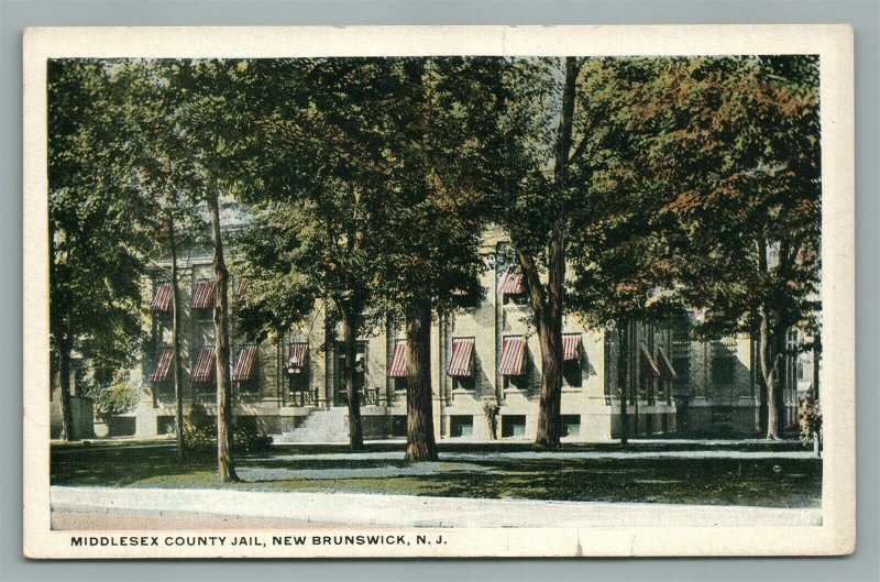 NEW BRUNSWICK NJ MIDDLESEX COUNTY JAIL ANTIQUE POSTCARD