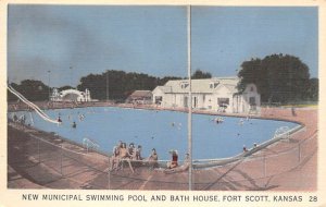 New municipal swimming pool and bathhouse Fort Scott Kansas  