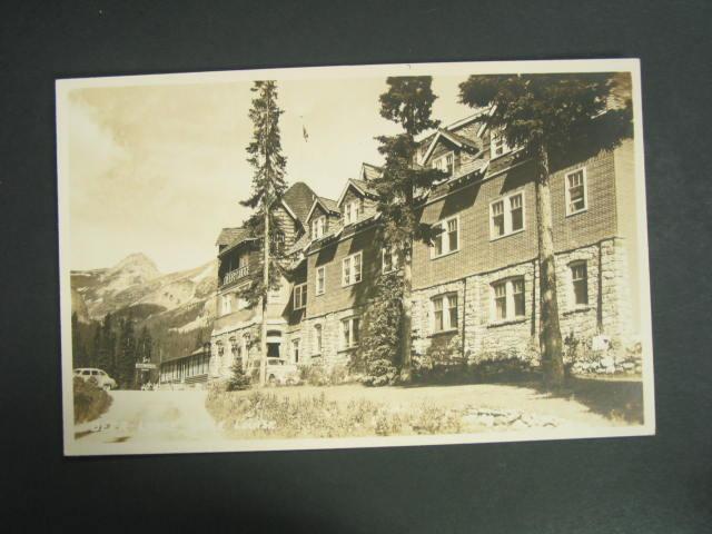 LAKE LOUISE AB DEER LODGE Byron Harmon Photo Postcard