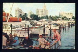 Miami, Florida/FL Postcard, Pier 5 Yacht Basin, 1957!