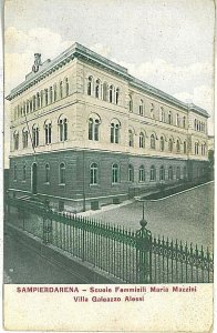 Vintage POSTCARD - GENOA: SANPIERD'ARENA - 1913 school-