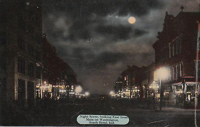 E7279 IN, South Bend Washington Street Postcard