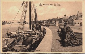 Belgium Nieuwport Vile Les Quais Nieuwpoort Vintage Postcard C051