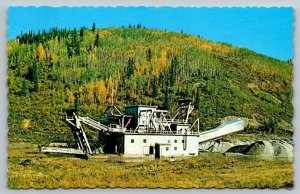 Vintage Postcard -   Gold Dredge on a Gold Creek  Dawson City  Yukon  Canada