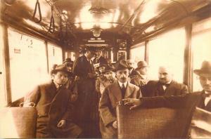 Romania Bucharest / Bucuresti transportation Thompson tramway interior