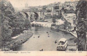 KNARESBOROUGH YORKSHIRE ENGLAND~SURPISE VIEW~1903 PHOTO POSTCARD