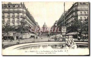 Old Postcard Paris Pantheon and the Rue Soufflot