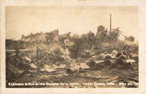 c.'19, Fire and Explosion, May 22, Cedar Rapids Ia.,Iowa,Old Plain Back Card
