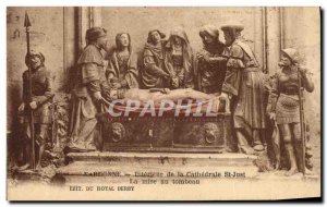 Old Postcard Narbonne Interior De La Cathedrale St Just The Entombment