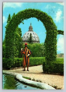 Vatican Gardens in ROME Italy 4x6 VINTAGE Postcard 0299