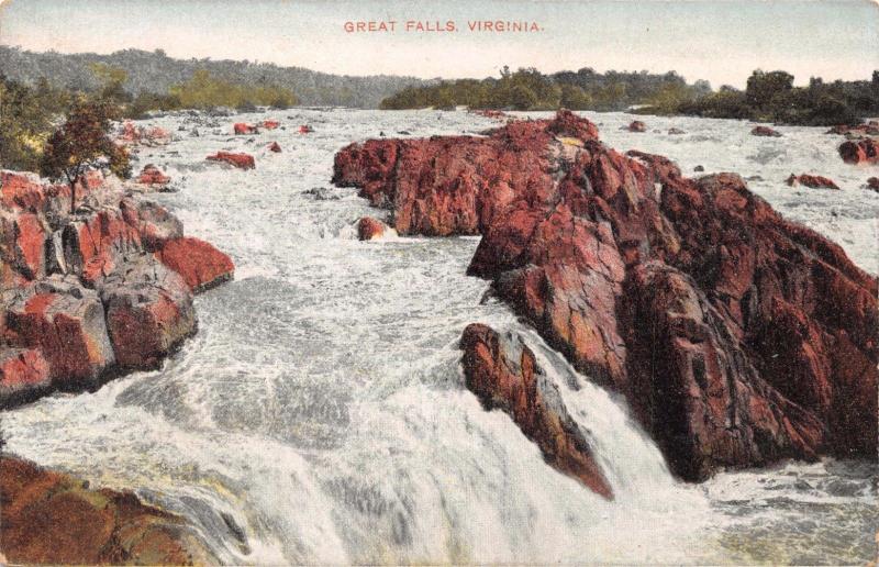 GREAT FALLS VIRGINIA  POTOMAC RIVER~COLUMBIA CARD COMPANY PUBL POSTCARD 1910s