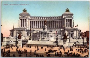 VINTAGE POSTCARD THE MONUMENT TO VICTORIA LOCATED IN ROME ITALY c. 1910