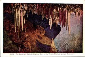 The Shafts & Cathedral Spired Caves of the Wind Manitou Springs CO Postcard PC55