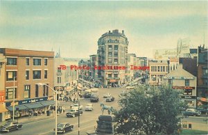 CT, Waterbury, Connecticut, Main & Bank Streets, Business Section, Cars