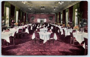 LOUISVILLE, KY Kentucky ~ Interior DINING ROOM Louisville HOTEL 1912 Postcard