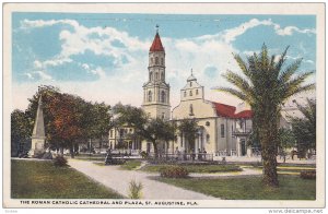 Catholic Cathedral & Plaza , St. AUGUSTINE , Florida , 1900-10s