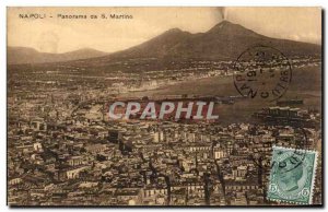 Old Postcard Italy Napoli Panorama da S Martino