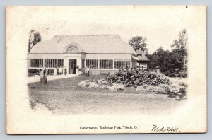 1906  Wellbridge Park  Ohio   Conservatory   Postcard