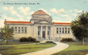 Kenosha Wisconsin 1909 Postcard The Simmons Memorial Library