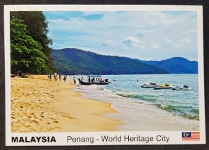 [AG] P220 Malaysia Penang Batu Ferringhi Beach Tourism Boat (postcard) *New