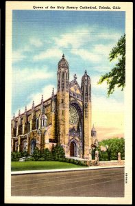 Ohio TOLEDO Queen of the Holy Rosary Cathedral by Buckeye News Co. - Linen