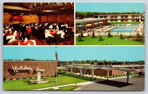 Roadside Motel~Joliet Illinois~Holiday Inn~Swimming Pool & Restaurant~1965 PC