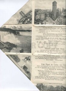 416464 USA NEW YORK Vintage folding postcard w/ ADVERTISING
