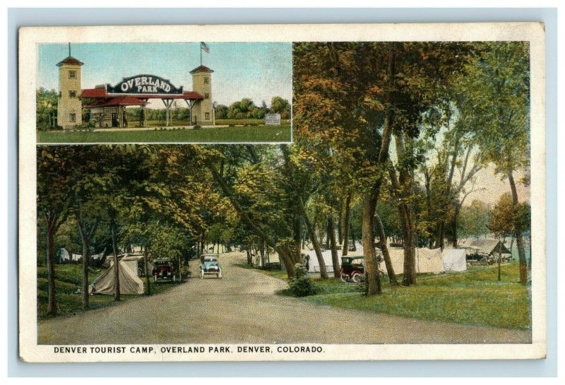 1910-20 Denver Tourist Camp, Overland Park, Denver Colorado. Postcard F78 