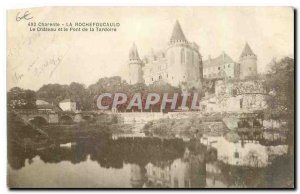 Old Postcard Charente La Rochefoucauld Le Chateau and Tardoire Bridge