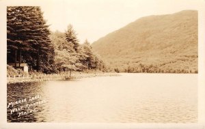 RPPC MIRROR LAKE West Rockport, Maine Knox County 1931 Vintage Photo Postcard