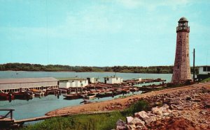 Vintage Postcard The Anchorage Mississippi River Boat Harbor Clinton Iowa IA