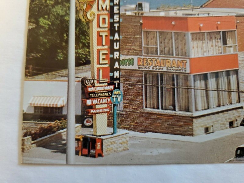 1960's Postcard of the Seahorse Motel, Toronto's Finest.  Room rates on back.