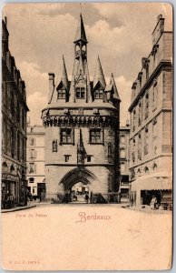 Porte du Palais Bordeaux France Historical Building Structure Antique Postcard