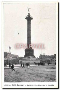 Old Postcard Paris Bastille Square