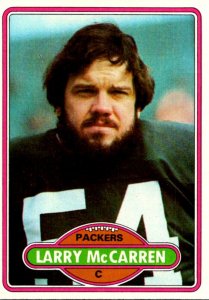 1980 Topps Football Card Larry McCarren C Green Bay Packers sun0201