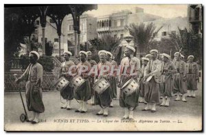 Old Postcard Army clique of Algerian Riflemen or Turcos