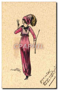 Old Postcard Fantasy Illustrator Woman Raillod