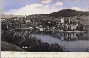 Switzerland Spiez Schiffstation Gebiet der Neuen See Strandpromenade C196