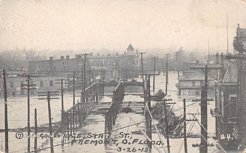 Flood Photograph Fremont, Ohio USA Unused 