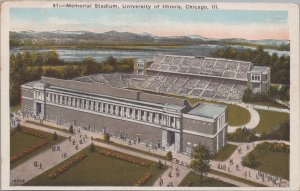 Postcard Memorial Stadium University Illinois Chicago IL