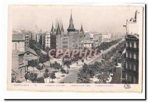 Spain Espana Old Postcard Barcelona Avinguda d & # 14 39Abril