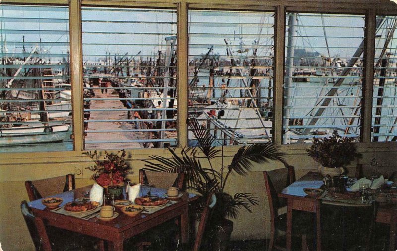 KEY WEST, FL Florida  A & B LOBSTER HOUSE Restaurant Interior & Harbor  Postcard