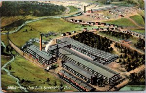 Postcard NC Greensboro White Oak Mills aerial