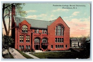 c1910's Pembroke College Brown University Providence Rhode Island RI Postcard