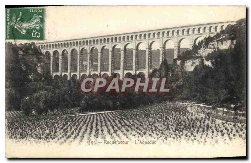 Old Postcard Roquefavour Aqueduct