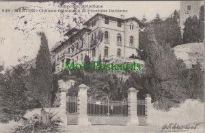 France Postcard - Menton - Chateau Grimaldi a La Frontiere Italienne RS32505