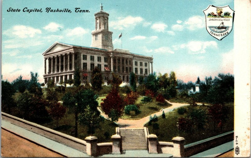 Vtg 1910s State Capitol Nashville Tennessee TN Unused Antique Postcard