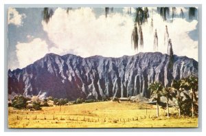 Vintage 1960's Postcard Cliffs Island of Oahu Near Honolulu Hawaii